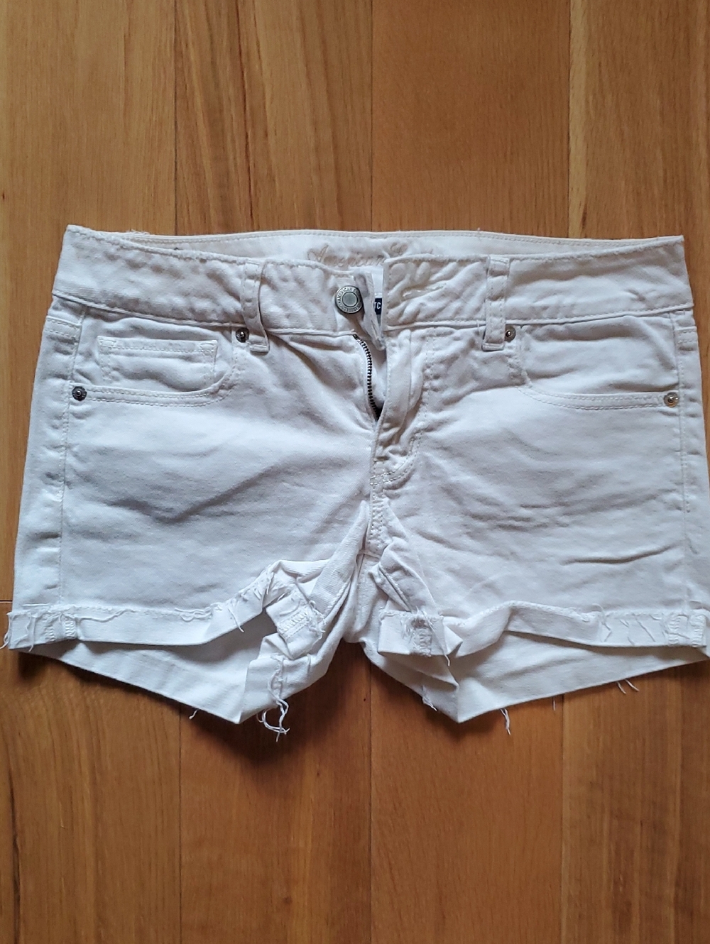 American Eagle Outfitters White Denim Jean Shorts